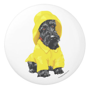 Schottische Terrier-Griffe Keramikknauf