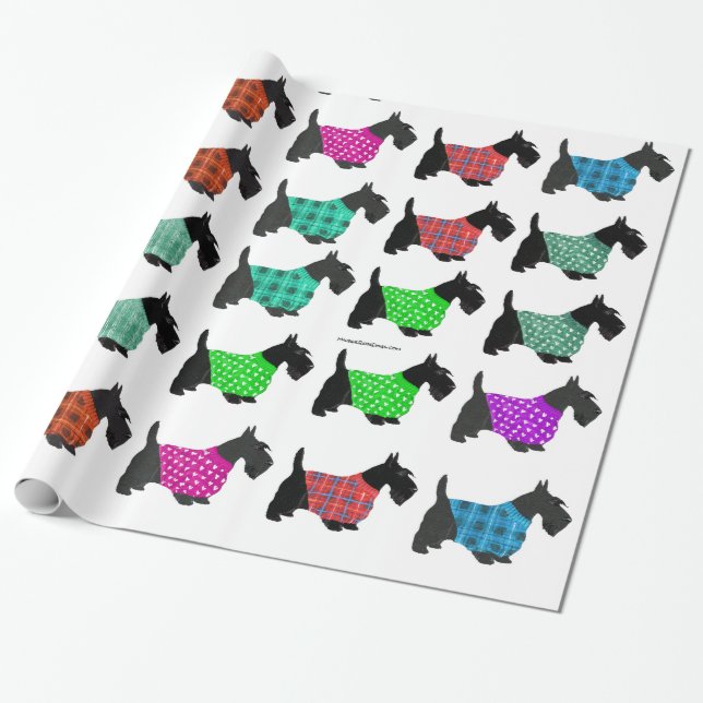 Schottische Terrier in den Schweden Geschenkpapier (Ungerollt)
