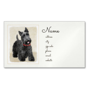 Schottische Terrier-Malerei - niedliche Magnetische Visitenkarte