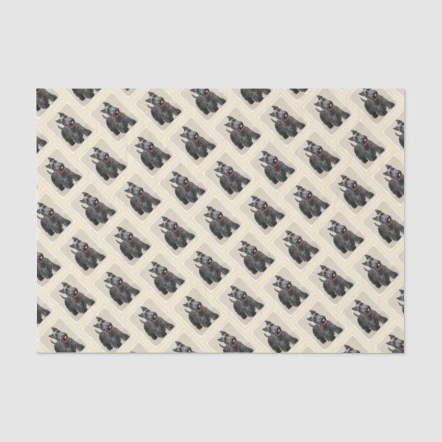 Schottische Terrier-Malerei - niedliche Seidenpapier (Vorderseite)