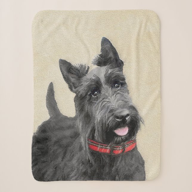 Schottische Terrier-Malerei - niedliche Sherpadecke (Vorderseite)