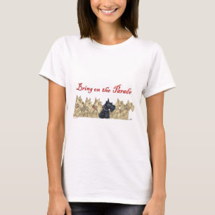Schottische Terrier patriotische Halsbänder T-Shirt