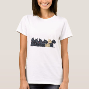 Schottische Terrier patriotische Halsbänder T-Shirt