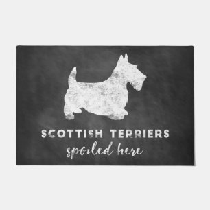 Schottische Terrier verdarben hier Vintage Tafel Fußmatte