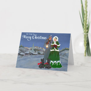 Schottische Terrier Weihnachtslied Feiertagskarte