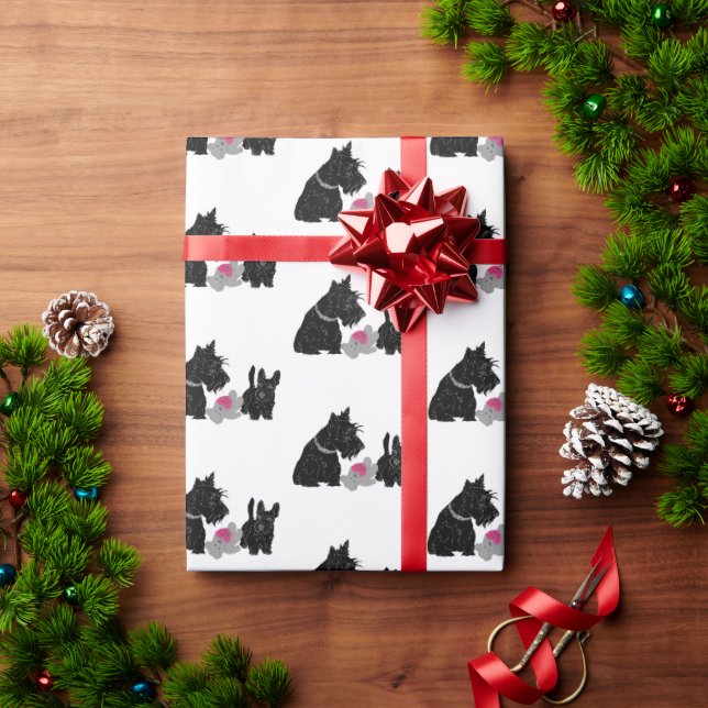 Schottische Terriers Vatertag Geschenkpapier (Feiertagsgeschenk)