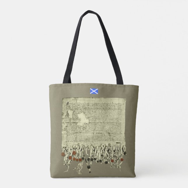 Schottische Unabhängigkeits-Erklärung von Arbroath Tasche (Rückseite)