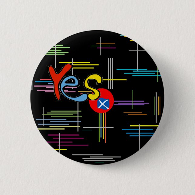 Schottische Unabhängigkeits-helle Linien Button (Vorderseite)