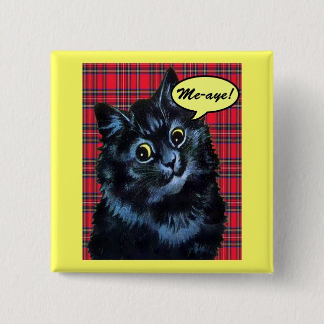 Schottische Unabhängigkeits-#Indy Katzen-Knopf Button (Vorderseite)