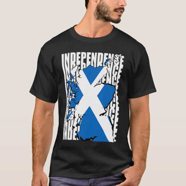Schottische Unabhängigkeits-Karte T-Shirt (Vorderseite)