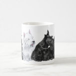 Schottische und westliche Hochland-Weiße Tasse<br><div class="desc">Erstellt aus meinem Originalgemälde Scottish and West Highland White Terriers auf einer Tasse. Sammeln Sie mehrere Designs,  um ein wunderbares und einzigartiges Set zu machen. Es gibt Dutzend verschiedene Tasse zur Auswahl! Arooo! Scotties Rule!</div>
