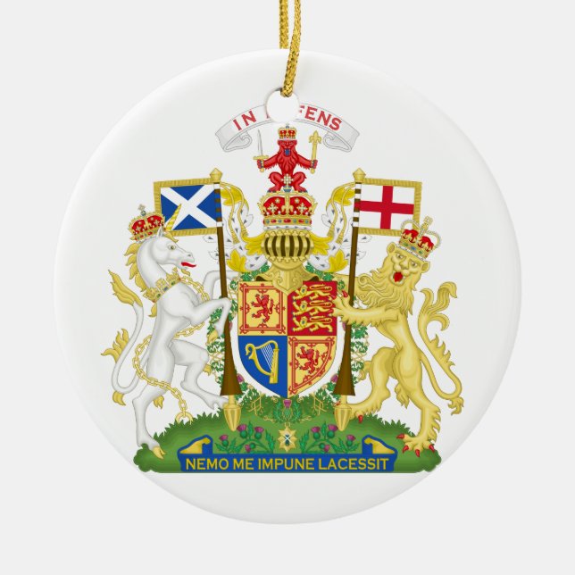 Schottische Wappen Keramikornament (Vorne)