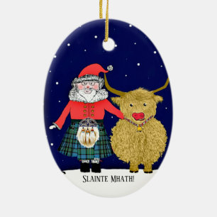 schottische Weihnachtsdekoration Keramik Ornament