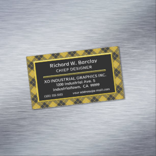 Schottischer Akzent Clan Barclay Tartan Magnetische Visitenkarte