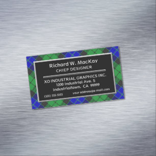 Schottischer Akzent-Clan MacKay Tartan Magnetische Visitenkarte