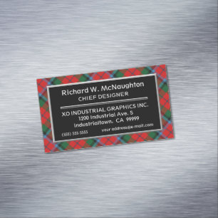 Schottischer Akzent-Clan MacNaughton MacNachtan Magnetische Visitenkarte
