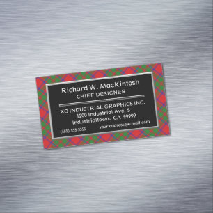 Schottischer Akzent-ClanMacKintoshTartan Magnetische Visitenkarte