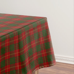 Schottischer Clan Cameron roter und grüner Tartan Tischdecke