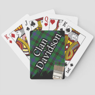 Schottischer Clan Davidson Tartan Pinsel Spielkarten