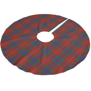 Schottischer Clan Fraser Tartan Polyester Weihnachtsbaumdecke