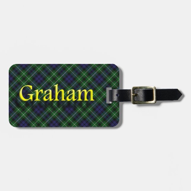 Schottischer Clan-Graham-Gepäckanhänger Gepäckanhänger (Vorderseite horizontal)