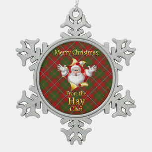 Schottischer Clan Hay Weihnachtsschmuck Schneeflocken Zinn-Ornament
