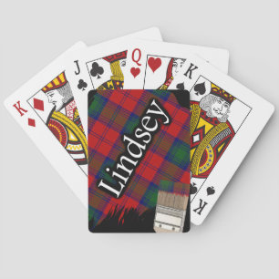 Schottischer Clan Lindsey Lindsay Tartan Pinsel Spielkarten