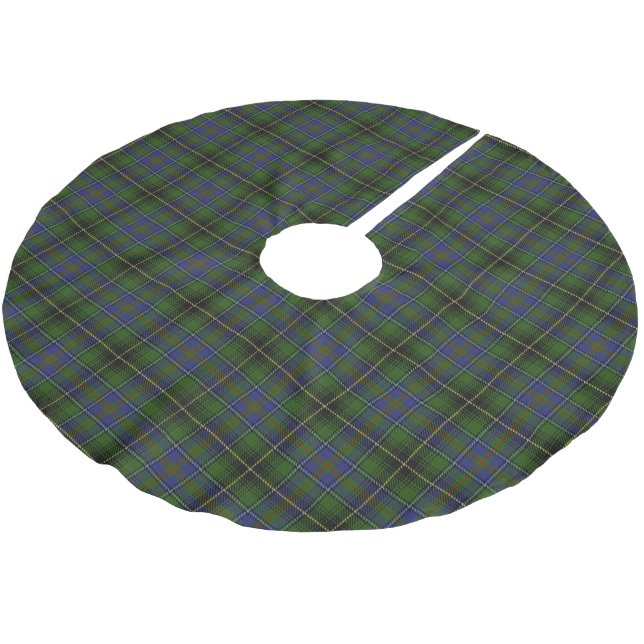 Schottischer Clan MacInnes Tartan Polyester Weihnachtsbaumdecke (Schrägansicht)