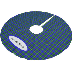 Schottischer Clan MacKenzie Tartan Karo Polyester Weihnachtsbaumdecke