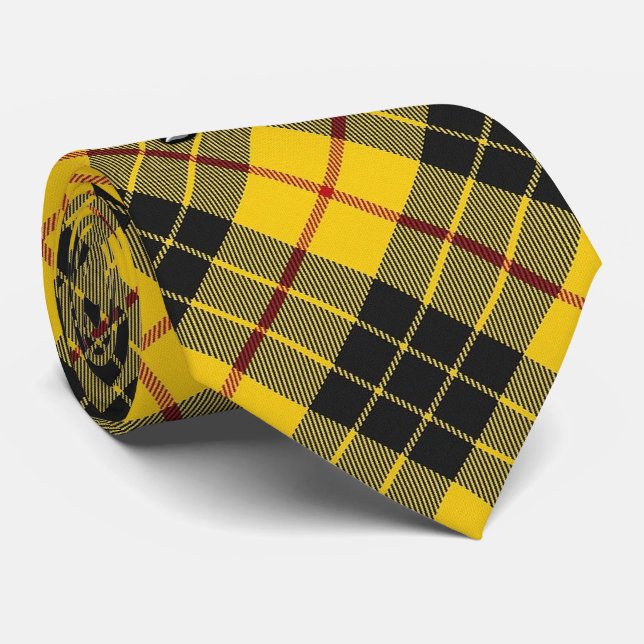Schottischer Clan MacLeod M MonogrammTartan Krawatte (Gerollt)