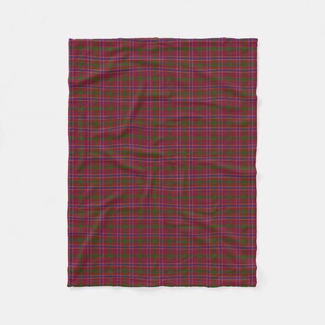 Schottischer Clan MacRae roter klassischer Tartan Fleecedecke (Vorderseite)