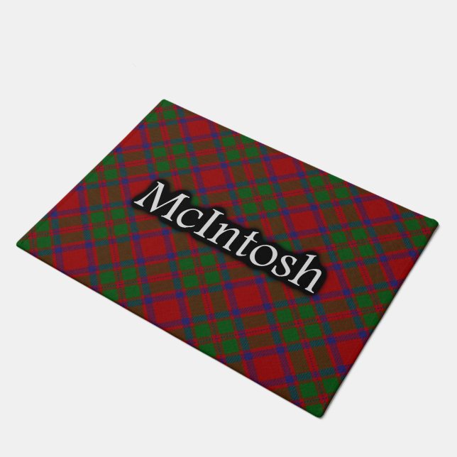 Schottischer Clan McIntosh Tartan Fußmatte (Schrägansicht)