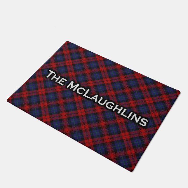 Schottischer Clan McLaughlin MacLachlan Tartan Fußmatte (Schrägansicht)