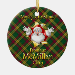 Schottischer Clan McMillan Weihnachtsbaumschmuck Keramikornament