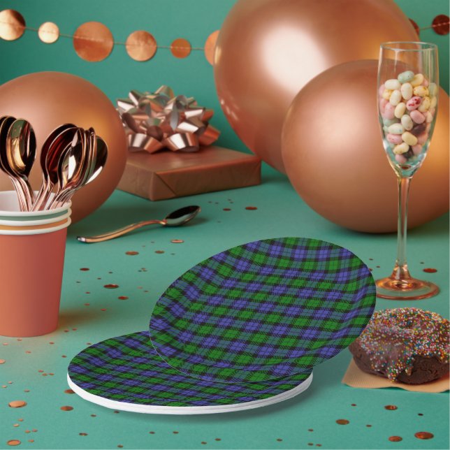 Schottischer Clan Plaid  Pappteller (Multi)