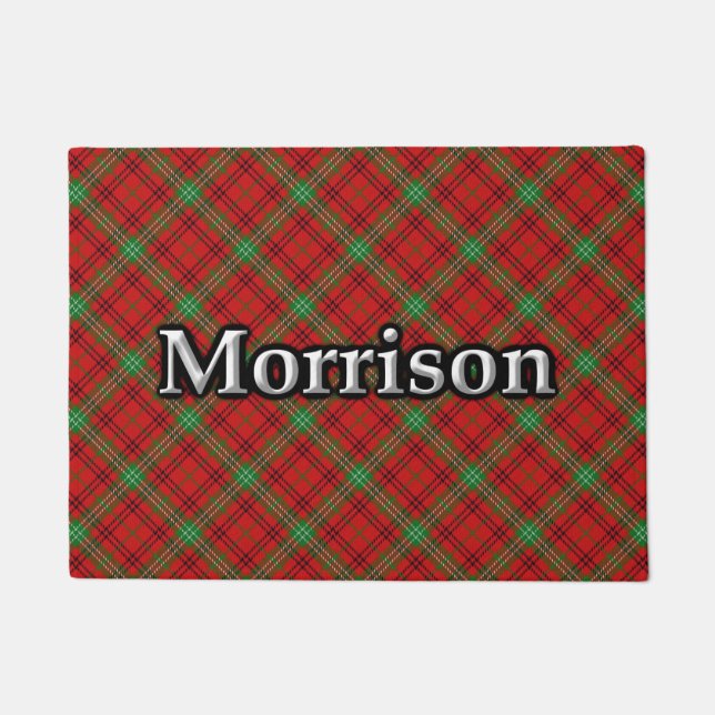 Schottischer ClanMorrisonTartan Fußmatte (Vorderseite)