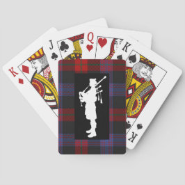 Schottischer Dudelsackspielertartan-Spielkarten Spielkarten