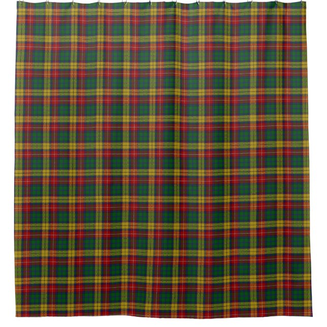 Schottischer ErbTartan Clan-Buchanans Duschvorhang (Vorderseite)