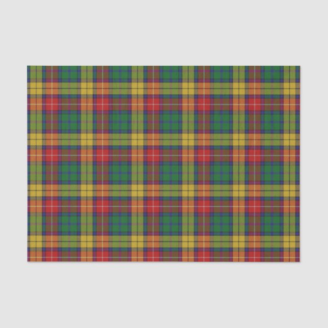Schottischer Geschenk-Clan-BuchananTartan Seidenpapier (Vorderseite)