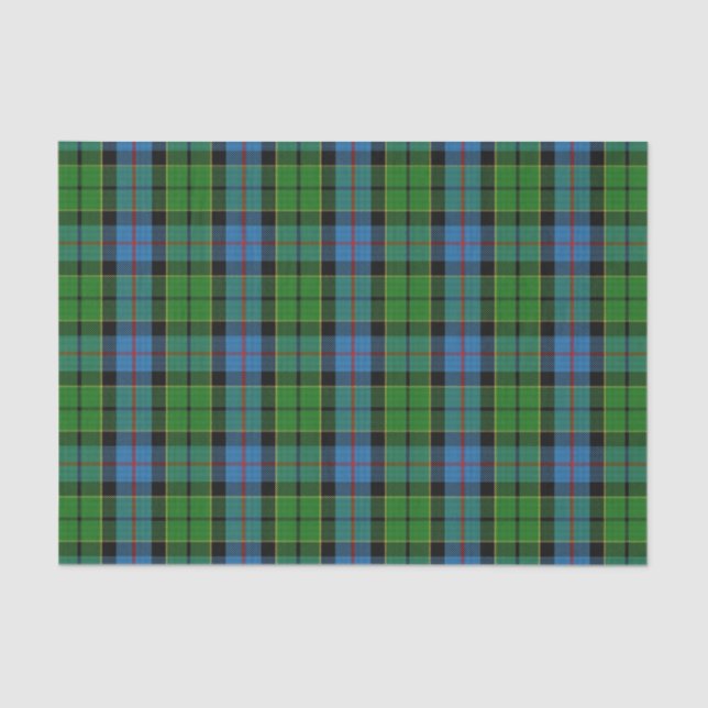Schottischer Geschenk-Clan Forsyth blauer und Seidenpapier (Vorderseite)