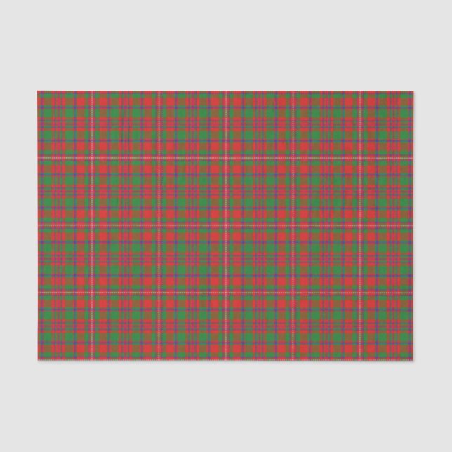 Schottischer Geschenk-Clan MacKinnon Tartan Seidenpapier (Vorderseite)