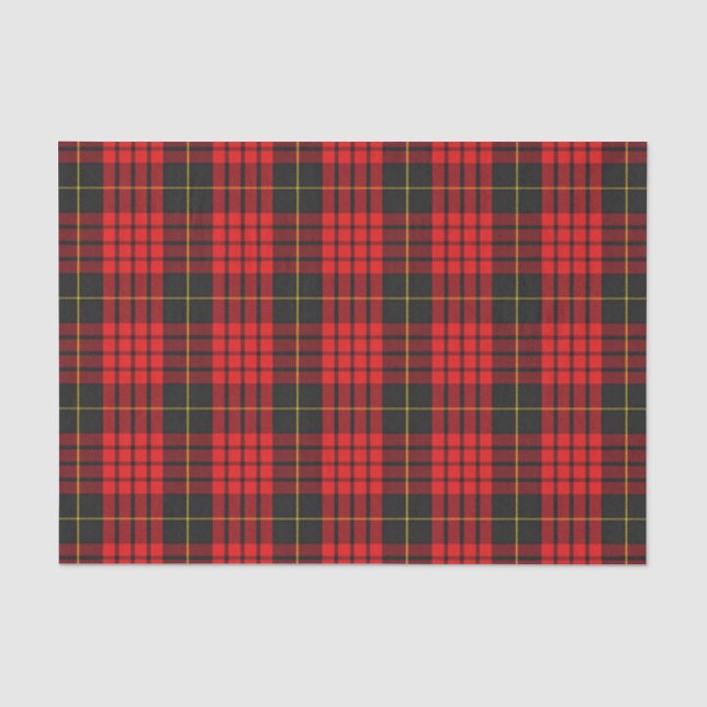 Schottischer Geschenk-Clan MacQueen roter und Seidenpapier (Vorderseite)
