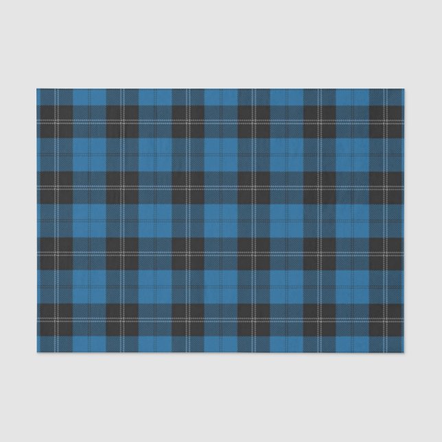 Schottischer Geschenk-Clan Ramsay BlauTartan Seidenpapier (Vorderseite)