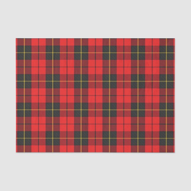 Schottischer Geschenk-Clan Wallace roter und Seidenpapier (Vorderseite)