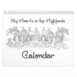 Schottischer Highland-Kalender und Burgen Kalender