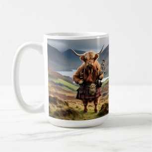 Schottischer Highland-Kuh-Bagpiper,  Kaffeetasse