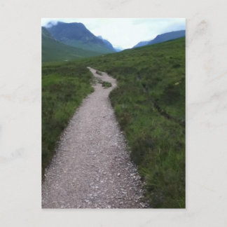 Schottischer Highland Path zu Blue Yonder Postkarte