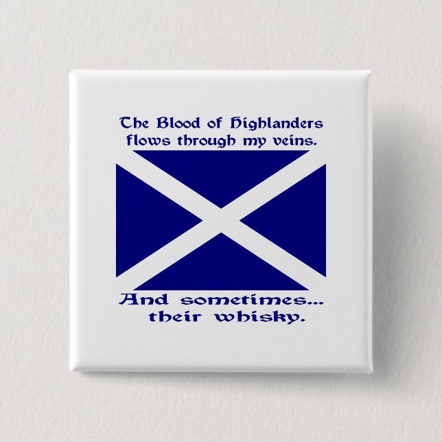 Schottischer Highlander Blut & Whisky Button (Vorderseite)