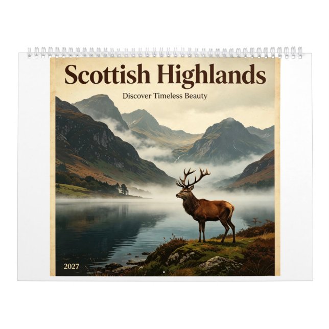 Schottischer Highlands-Kalender 2027 Kalender (Titelbild)