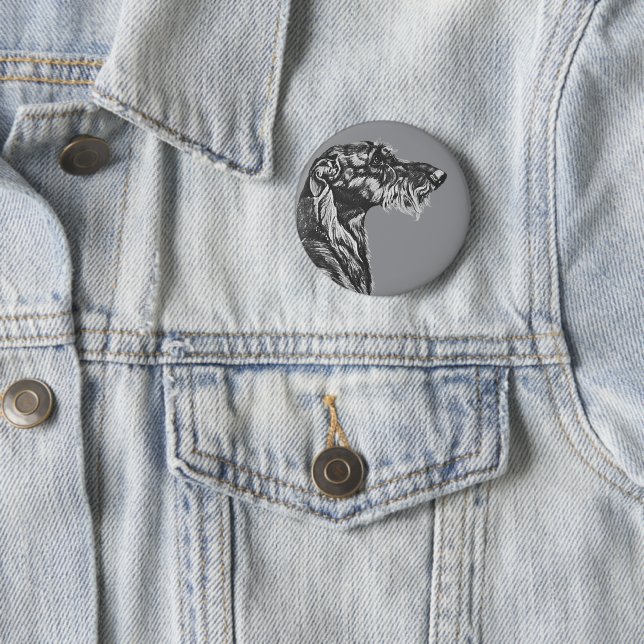 Schottischer Hirschhund Button (Beispiel)